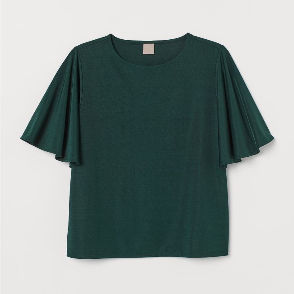 H&M+ Butterfly-sleeved Top 2XL